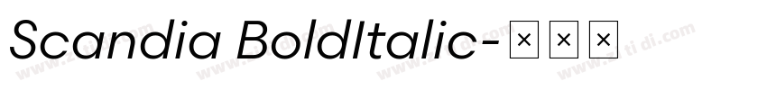 Scandia BoldItalic字体转换